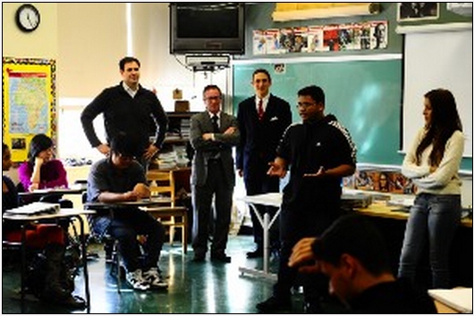 Professor Christopher Malone and City Council Candidate Benjamin Kallos Teach Class on Civics at Bronx High School of Science